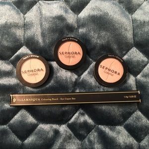 Sephora eyeshadows & an Illamasqua eye pencil